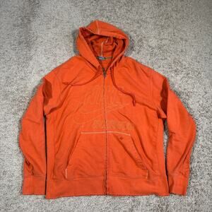 Vintage Nike Swoosh Sportswear Orange Jacket Full Zip Mens Size 2XL Y2K